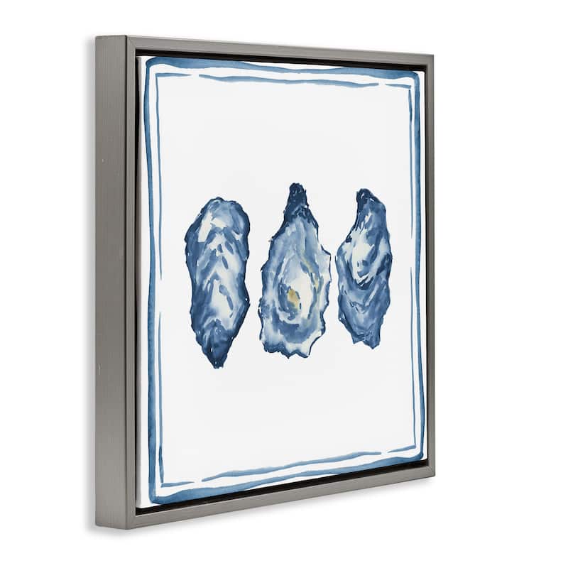 Stupell Oyster Shell Trio Framed Floater Canvas Wall Art Design By Lucille Price