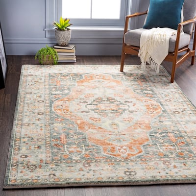 Livabliss Pola Vintage Medallion Printed Area Rug