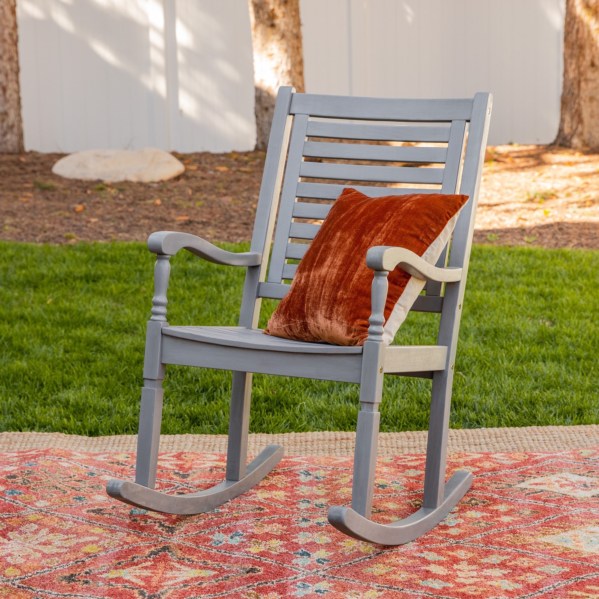 Shop Black Friday Deals On Surfside Acacia Outdoor Rocking Chair By Havenside Home Overstock 20881996