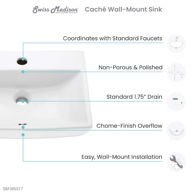 Sublime Compact Ceramic Wall Hung Sink