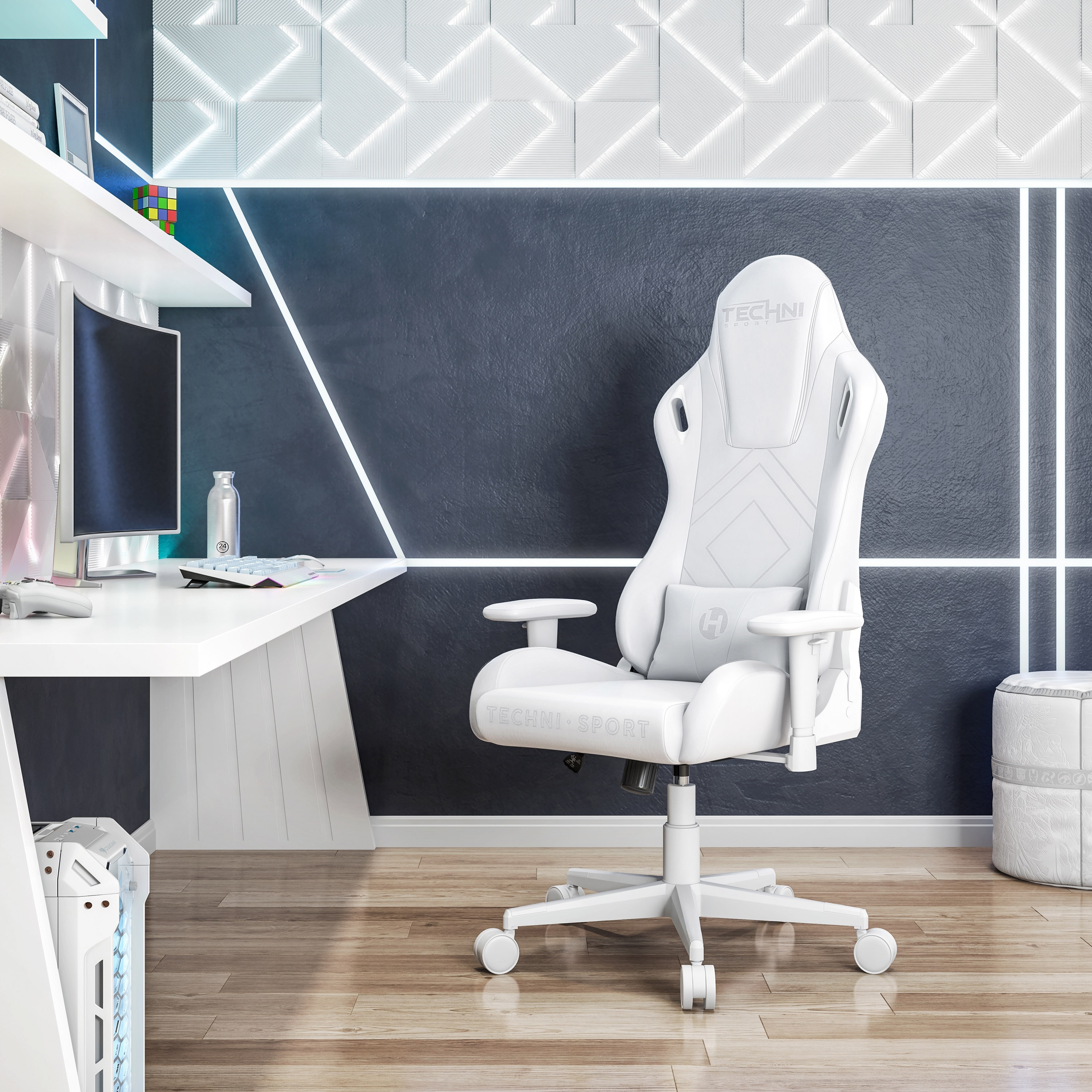 Techni Sport Velvet Gaming Chair with Memory Foam Seat and Back