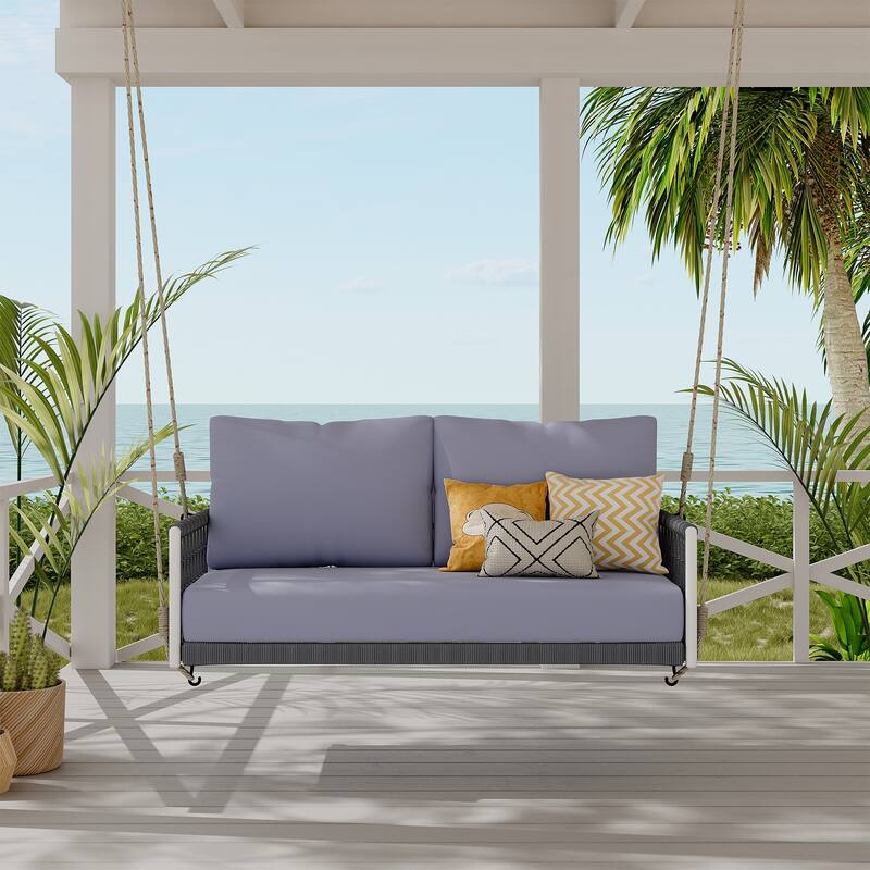 Woven Rope Outdoor Swing Sofa for 2