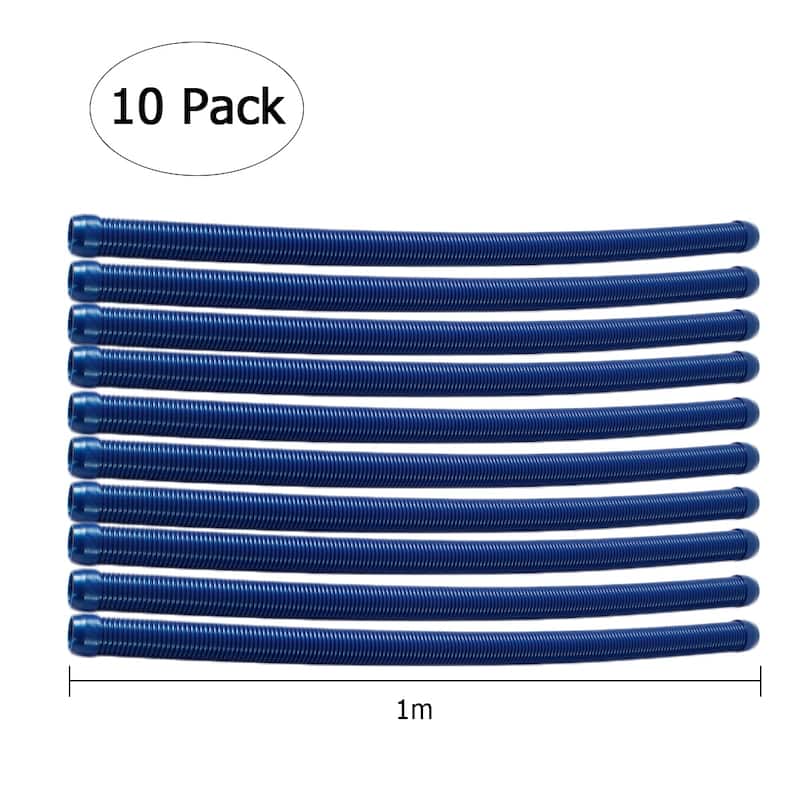 Auto Swimming Pool Cleaner with 10pcs Durable Hose Blue - Blue