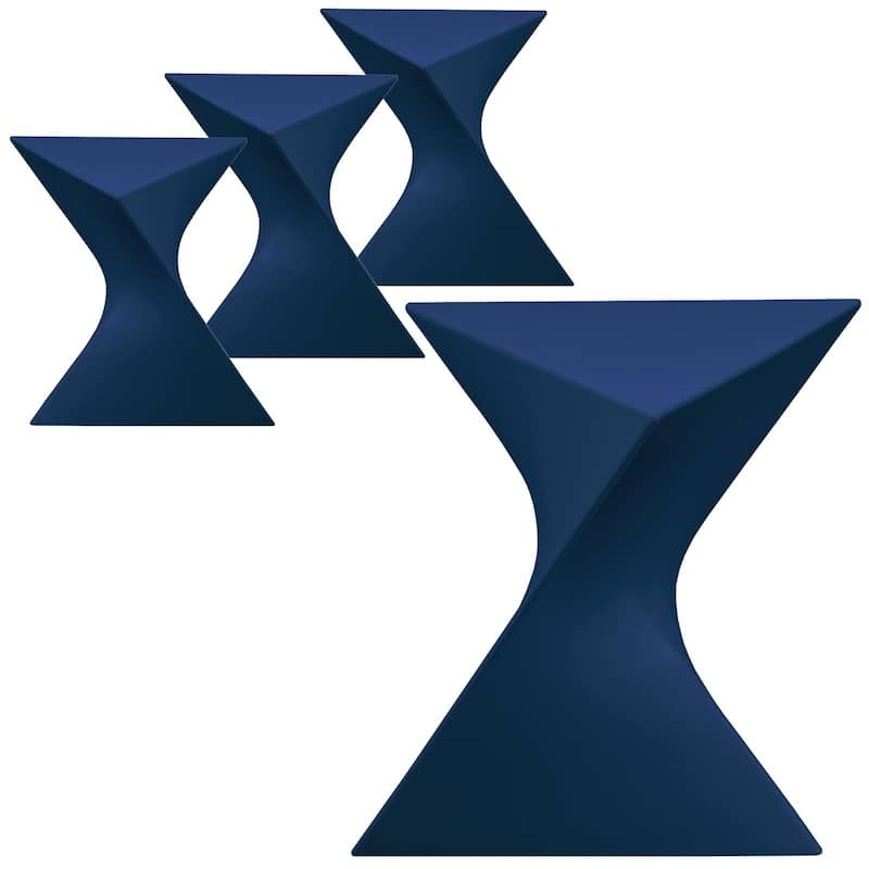 Randolph Modern Indoor Lightweight Side Table with Triangular Curved Design Accent End Table for Home Living Room or Bedroom