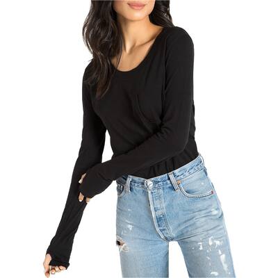n:philanthropy Womens Boot Long-Sleeve Bodysuit Jumpsuit,, Black, Large