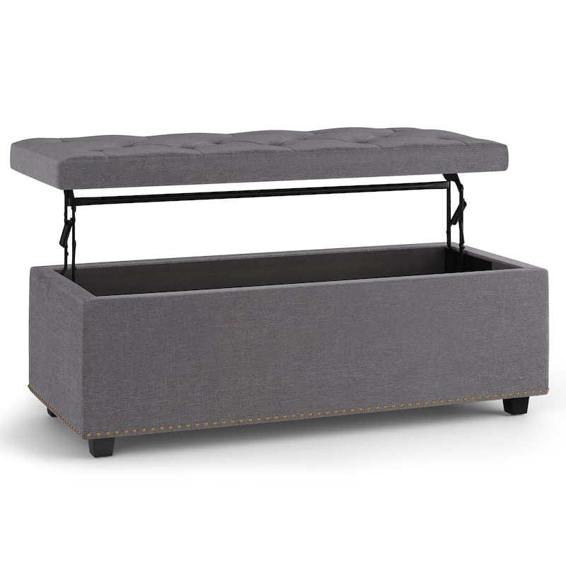 WYNDENHALL Springfield 44 inch Wide Traditional Rectangle Storage Ottoman