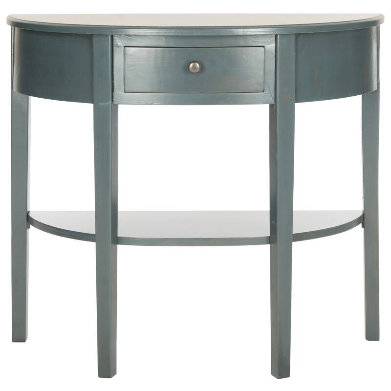 SAFAVIEH Sabina Off-White Birch Console Table - 33.9" x 14.4" x 30.1" - 34Wx14Dx30H - Dark Teal