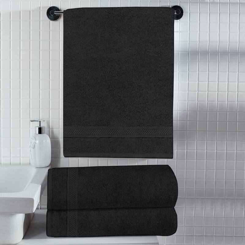 A1HC Bath Sheet 500 GSM 100% Ring Spun Cotton Low Lint, Ultra Soft, Highly Absorbent Quick Drying Bathroom Sheet Sets