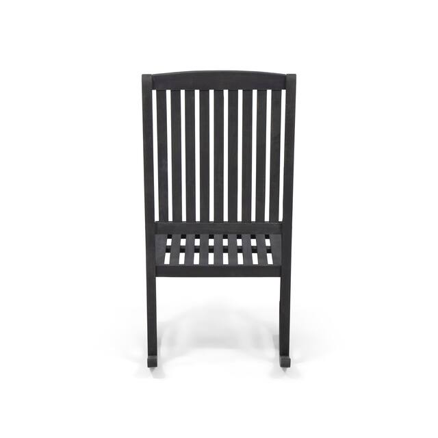 Arcadia Outdoor Acacia Wood Rocking Chair by Christopher Knight Home