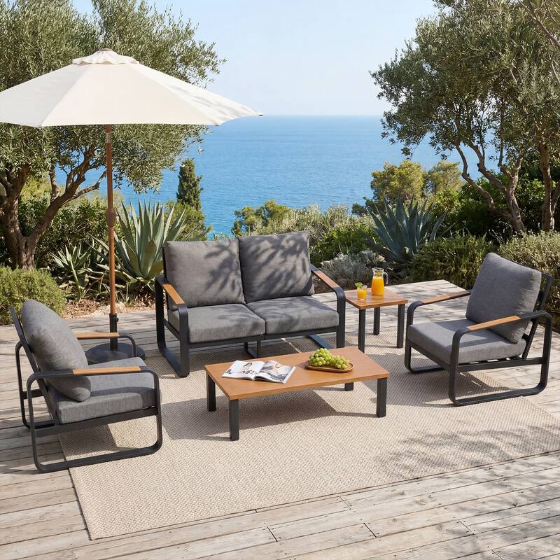 5-Piece Outdoor Patio Conversation Set