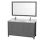 Option Dark Gray / White Carrara Marble Top / Brushed