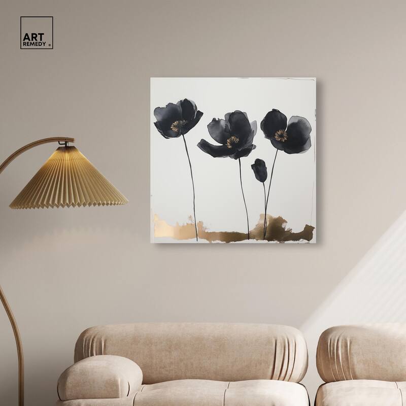 Nocturnal Flowers I Canvas by Art Remedy, Gallery Wrapped