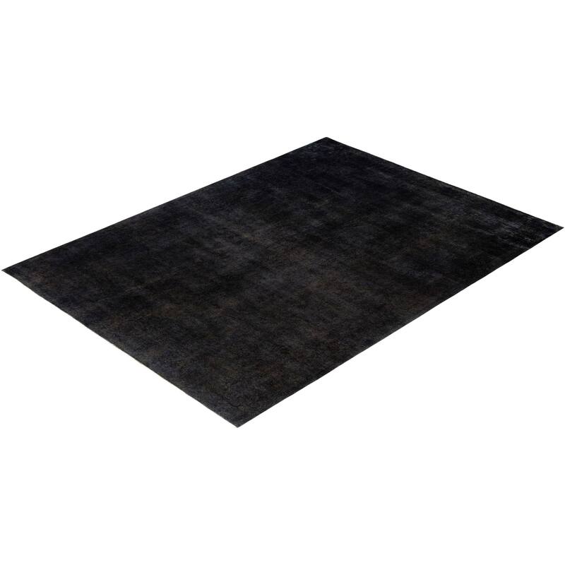 Overdyed One-of-a-Kind Hand-Knotted Area Rug - Black - 9' 3" x 12' 2"