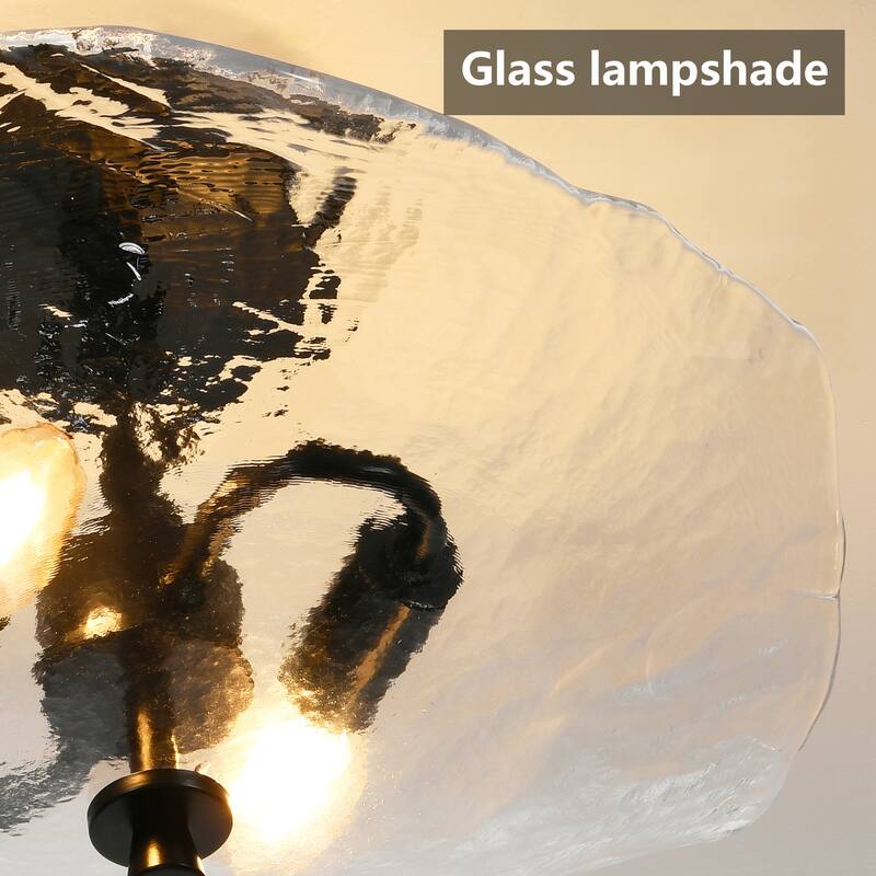 Water Ripple Glass Flush Mount Ceiling Light