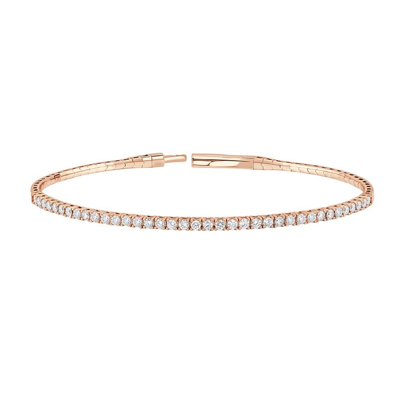 Auriya 14k Gold Lab Grown Diamond Bangle Bracelet 1.00 ct. tw. (E-F, SI1-SI2)
