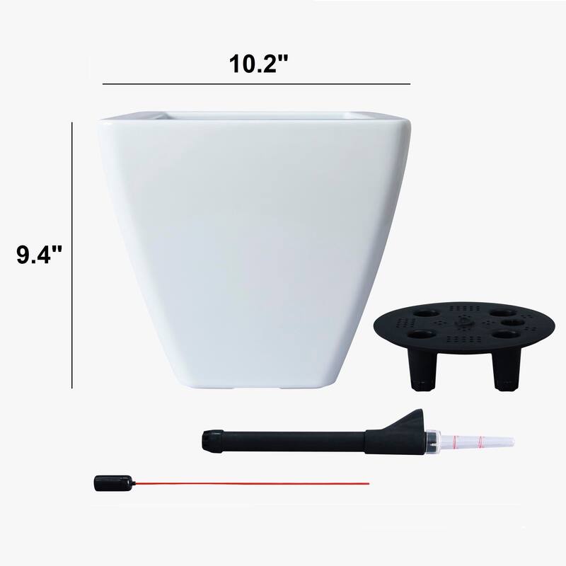 2-Pack Smart Self-watering Square Cone Planter Pot