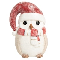 Transpac Ceramic 6.75 in. Multicolored Christmas Snowy Owl Figurine ...