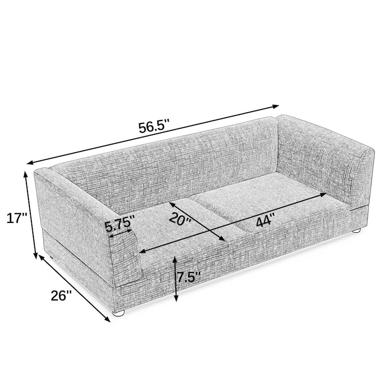 Oversized Cube Pet Sofa Bed for Dogs Up to 130lbs