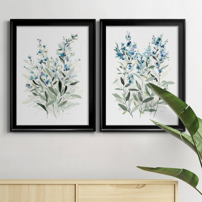 Delicate Blue Botanical I Premium Framed Print - Ready to Hang - Multi-Color