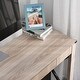 preview thumbnail 4 of 6, HOMCOM Industrial Retro Style Wooden Modern X-Frame Particleboard Study Desk w/1 Drawer Home Office Desk Oak Function Desks