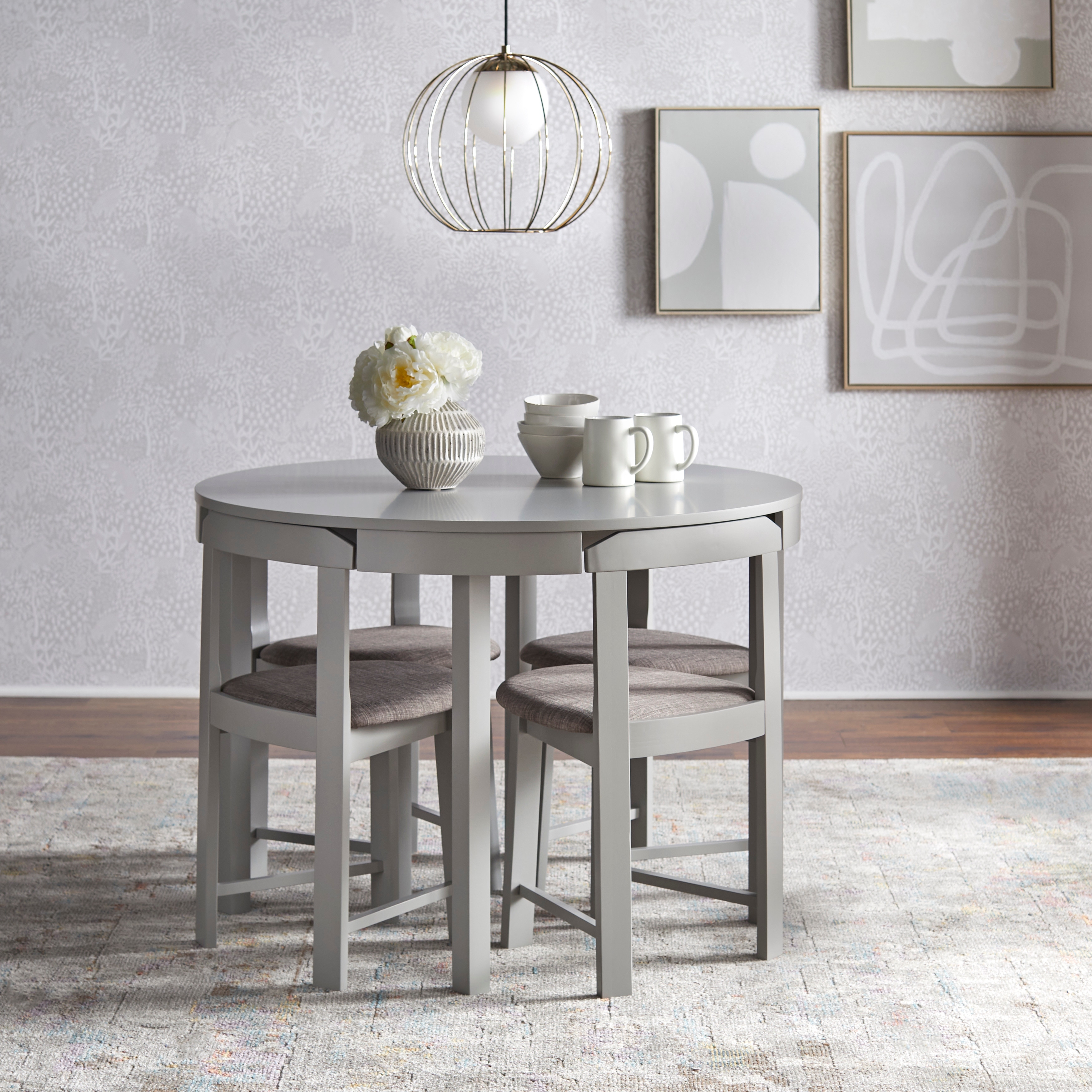 Harrisburg Tobey 5-Piece Round Dining Set for Small Spaces