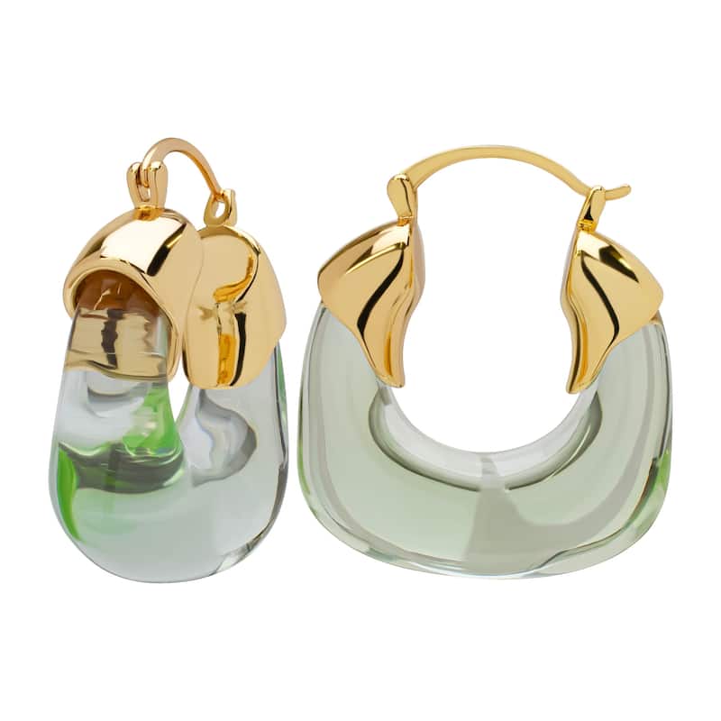 Victoria Townsend Gold Plated Chucky Resin Hoop Earring