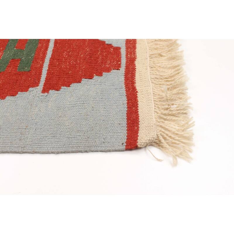 ECARPETGALLERY Flat-Weave Sivas Red Wool Kilim - 4'0 x 5'10