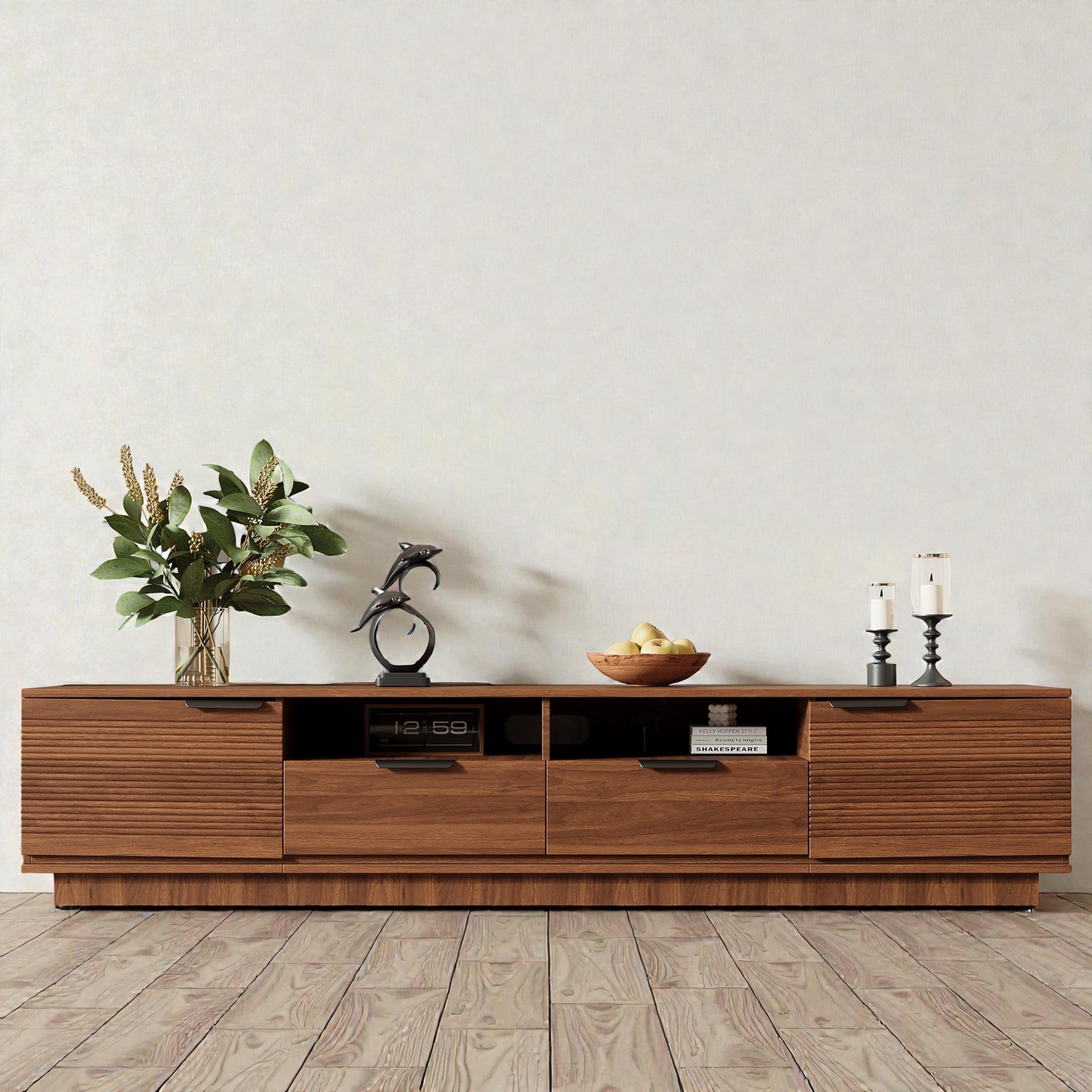 78.7" Modern TV Stand for TVs up to 85 Inch, Low Profile Entertainment Center with Deep Drawers, Cable Management