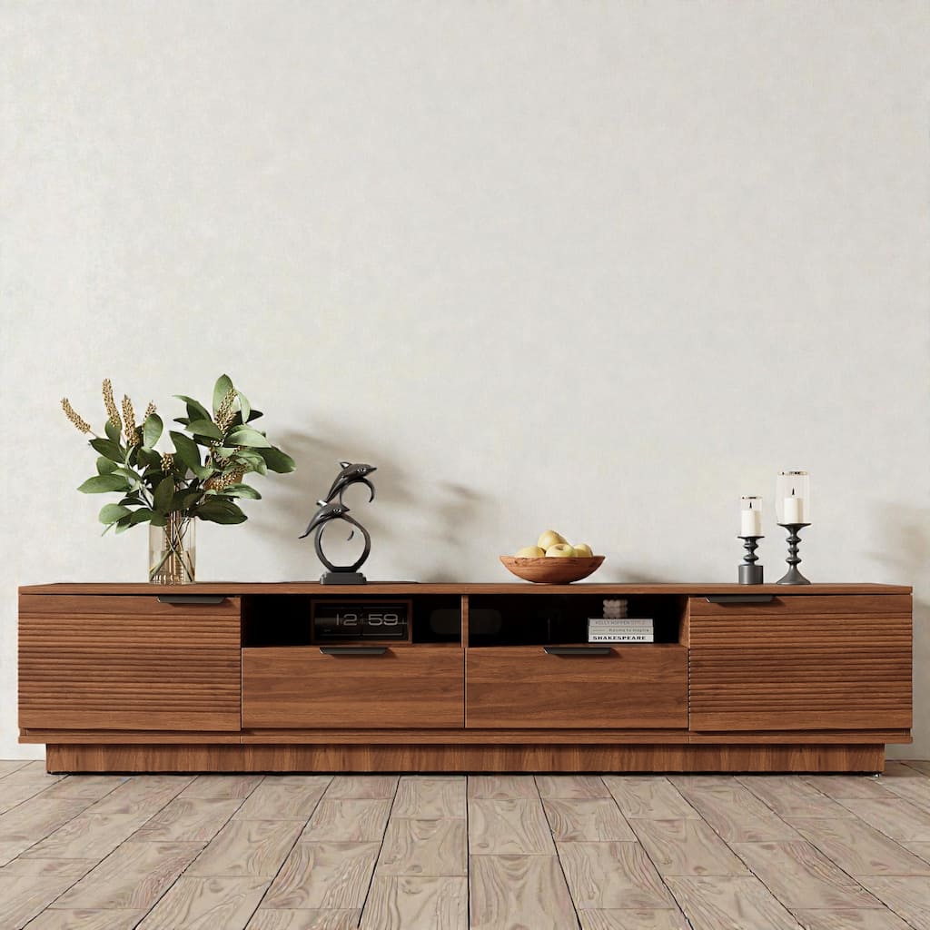 78.7" Modern TV Stand for TVs up to 85 Inch, Low Profile Entertainment Center with Deep Drawers, Cable Management