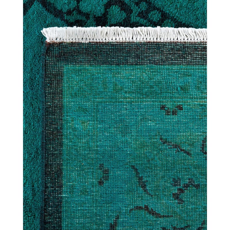 Vibrance One-of-a-Kind Hand-Knotted Area Rug - Green, 6' 2" x 8' 10" - 6' 2" x 8' 10"
