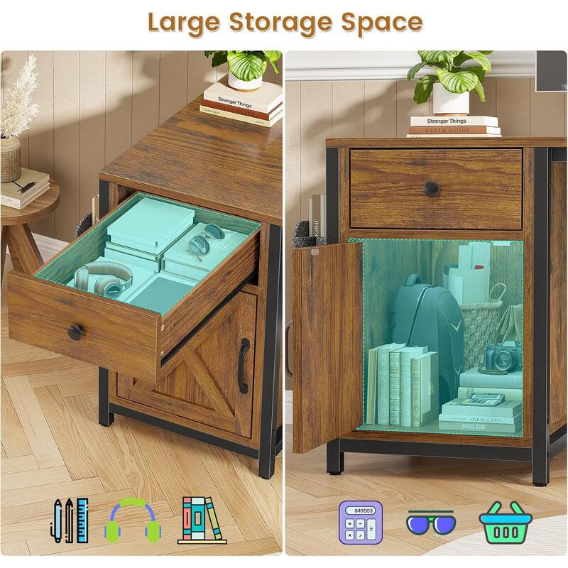 63" L Shaped Desk Corner Office Desk with Drawer Computer Desk