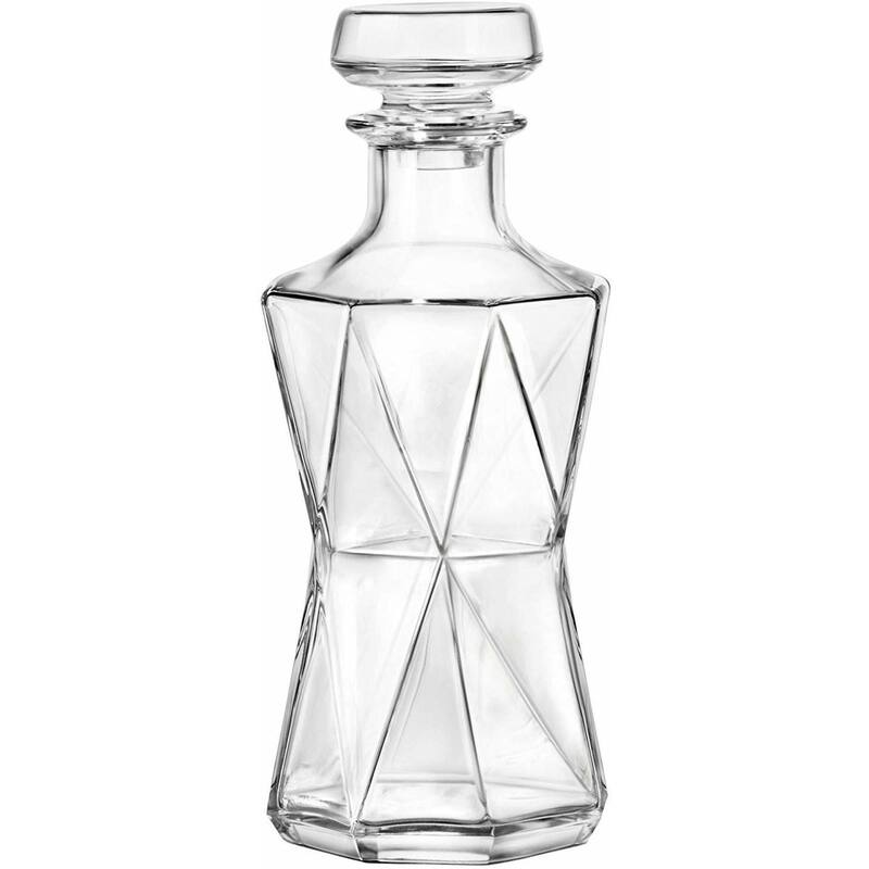 Bormioli Rocco Cassiopea 7Pc Whiskey Set 1 Decanter 6 Rocks Glasses - 33.75 oz. Decanter; 11.25 oz. Glasses