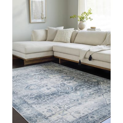 Livabliss Lavable Medallion Machine Washable Area Rug