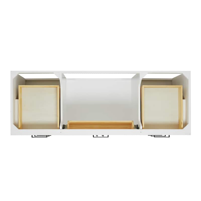 Ariel T061SCWOVO Hepburn 61" Free Standing Single Basin Vanity Set