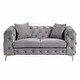 preview thumbnail 27 of 32, Morden Fort Modern Contemporary Love Seat with Deep Button Tufting Dutch Velvet, Solid Wood Frame and Iron Legs