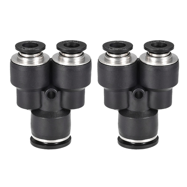 Plastic Connect Y Splitter Push To Tube Fittings 12mm X 8mm OD Push Lock 2pcs