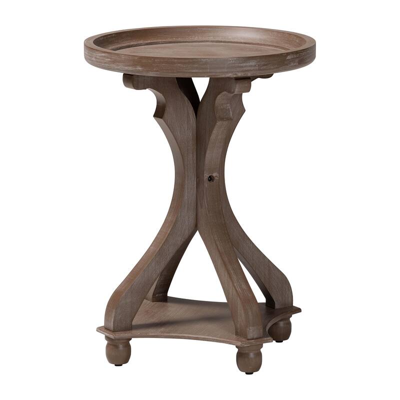 Westlyn French Country Antique Brown Wood End Table - Brown