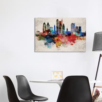 iCanvas "Philadelphia Abstract" by WallDecorAddict Canvas Print