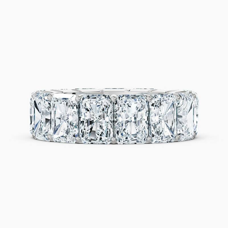 Auriya 14k Gold Radiant North-South Lab Grown Diamond Eternity Band 3.00 - 11.25 ct. tw. (F-G, VS) - 11.25 ct. wt. - 6 - White
