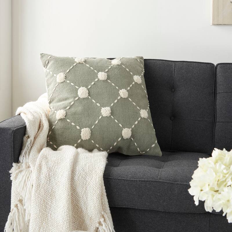 Mina Victory Life Styles Sage Throw Pillow , ( 20"X20" )