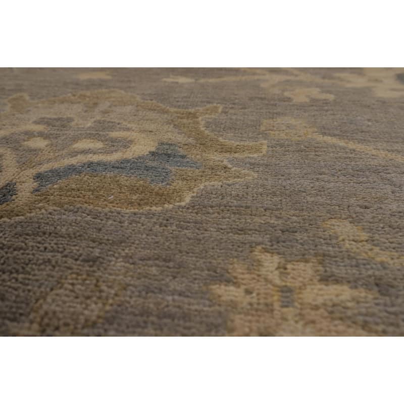 Oushak Turkish Area Rug Hand-Knotted Oriental Wool Carpet - 9'2"x 12'0"
