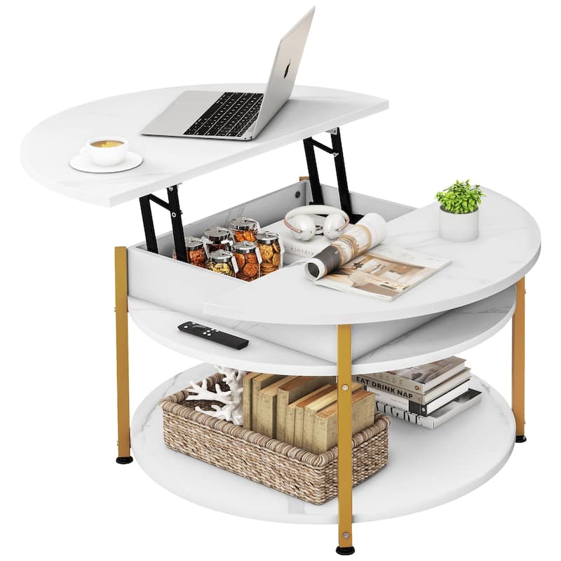 Moasis 31.8" Lift Top Coffee Table with Hidden Compartment