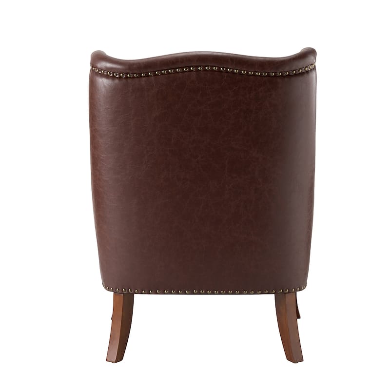 Konrad Comfy Living Room Vegan Leather Armchair by HULALA HOME