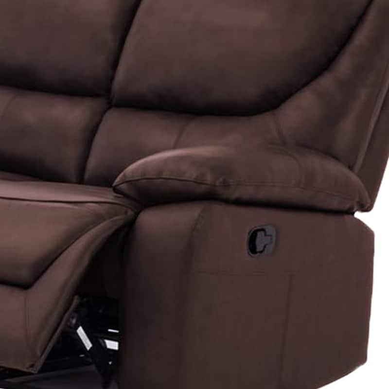 Contemporary Top Grain Leather Upholstered Reclining Sofa