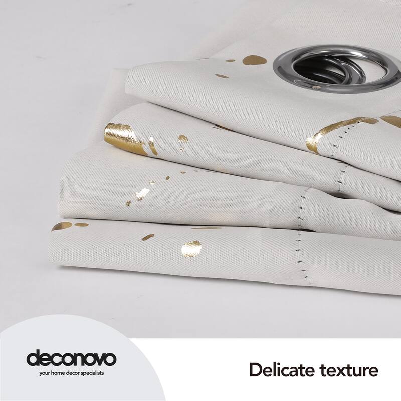 Deconovo Gold Spot Curtain Panel Pair (2 Panel)