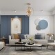 preview thumbnail 3 of 6, Mid-century Modern Sputnik Chandelier 4-light Globe Crystal Semi-flush Mount Lights - D 15'' x H 20''
