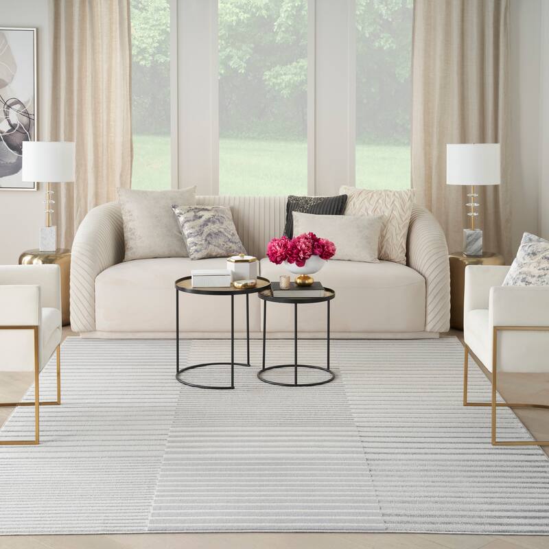 Nourison Brushstrokes Indoor only Striped Area Rug