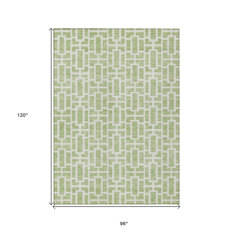 HomeRoots Geometric Transitional Rectangle Outdoor Rug