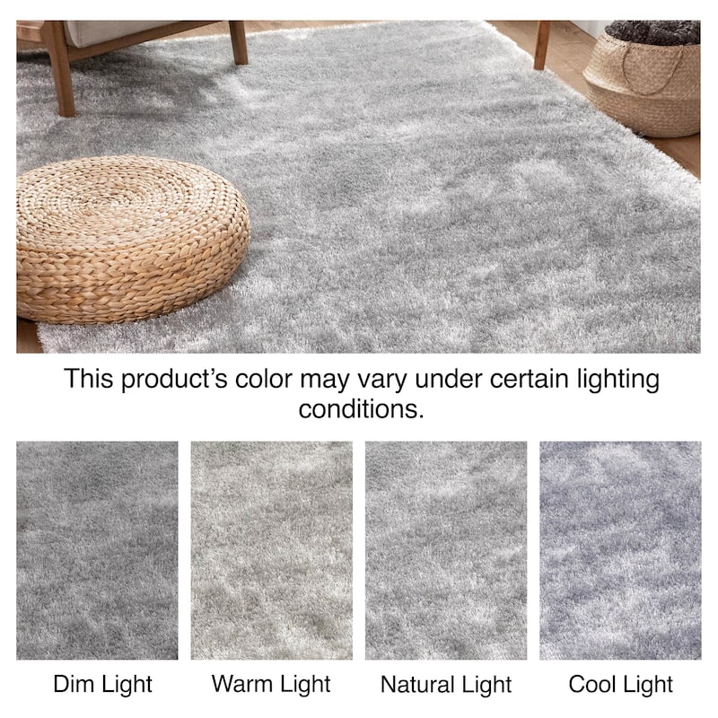 Well Woven Feather Liza Solid Shag Area Rug