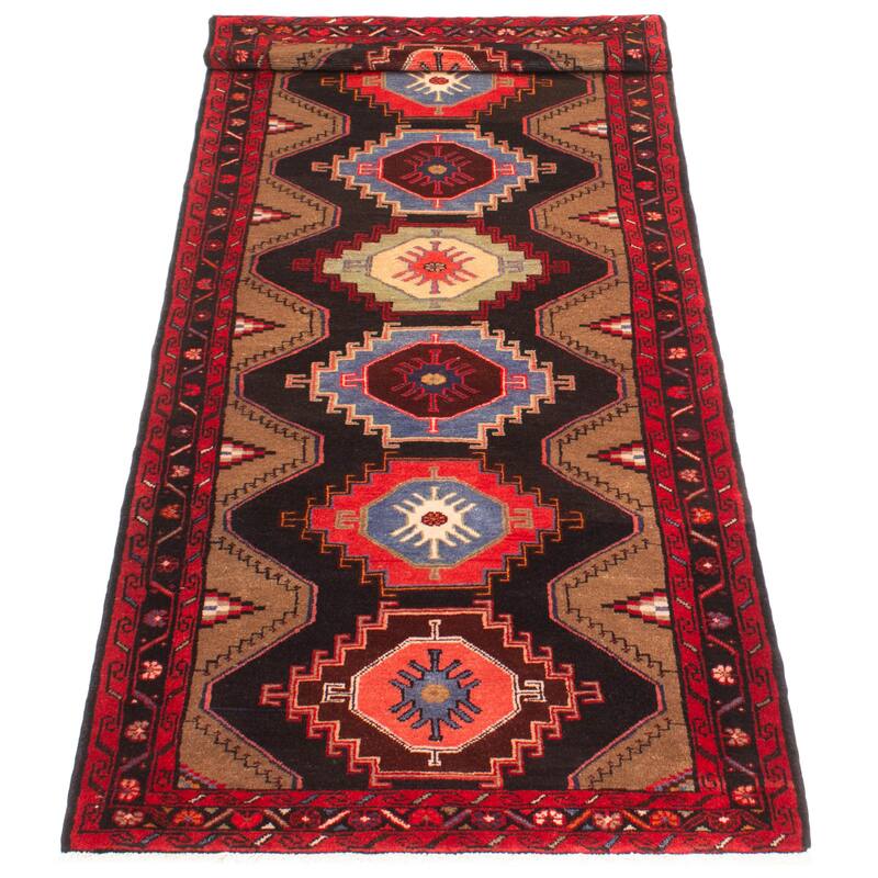 ECARPETGALLERY Hand-knotted Konya Anatolian Black Wool Rug - 3'4 x 9'9